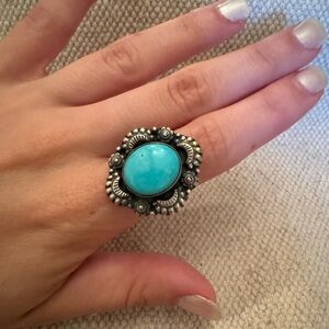 Adjustable Genuine Turquoise Ring